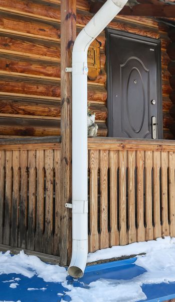 Porch Downspout Installation in Longview